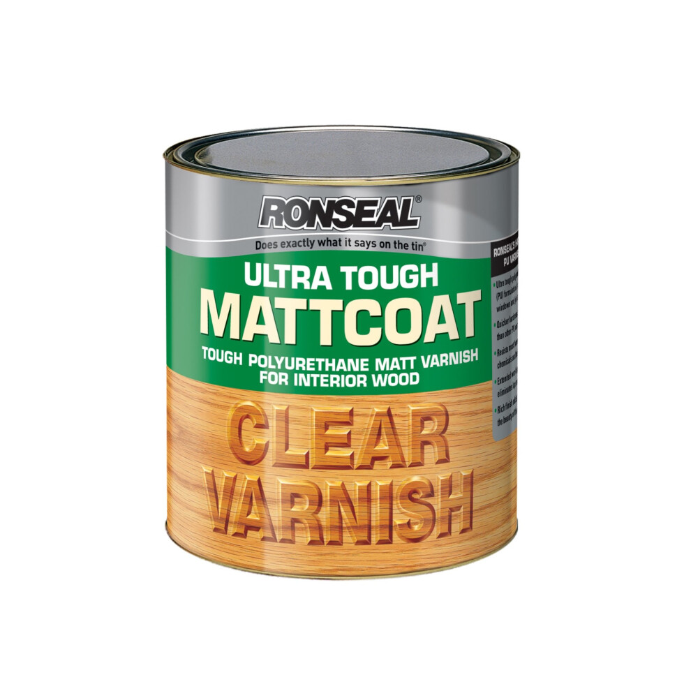 Ronseal UTVMC250 250ml Ultra Tough Internal Clear Mattcoat Varnish