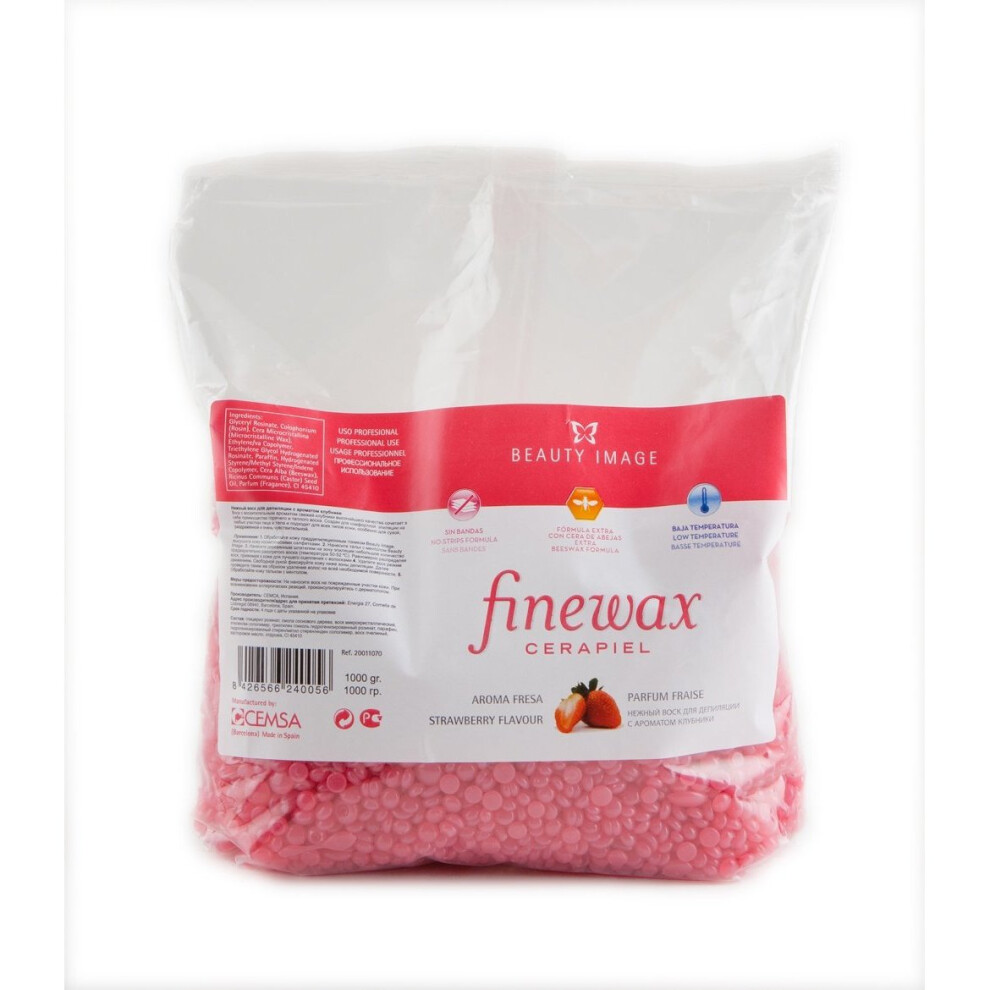 Beauty-Image Beauty Image Strawberry Hot Wax Finewax 1Kg