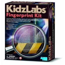 Kit detetive - Impressões digitais - Preto e vermelho - Criança - Misto