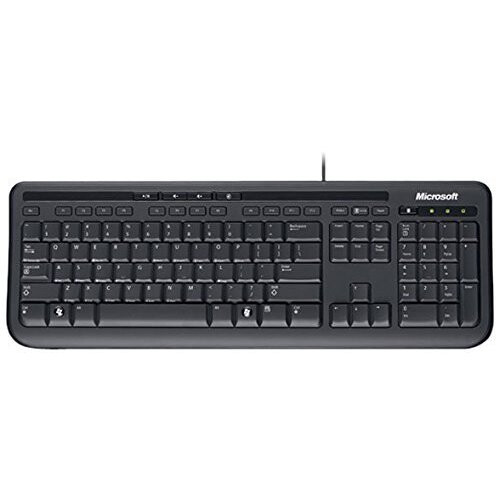 Microsoft Microsoft Wired Desktop 600 Keyboard and Mouse Set, UK Layout - Black 2