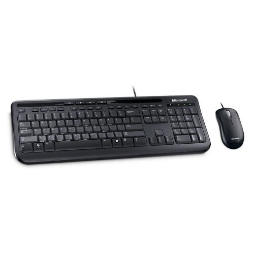 Microsoft Microsoft Wired Desktop 600 Keyboard and Mouse Set, UK Layout - Black 1