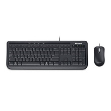 Microsoft Wired Desktop 600 Keyboard and Mouse Set, UK Layout - Black