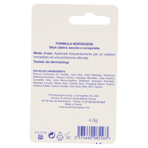Neutrogena Neutrogena 23187 Norwegian Formula Lip Moisturizer LSF4 2