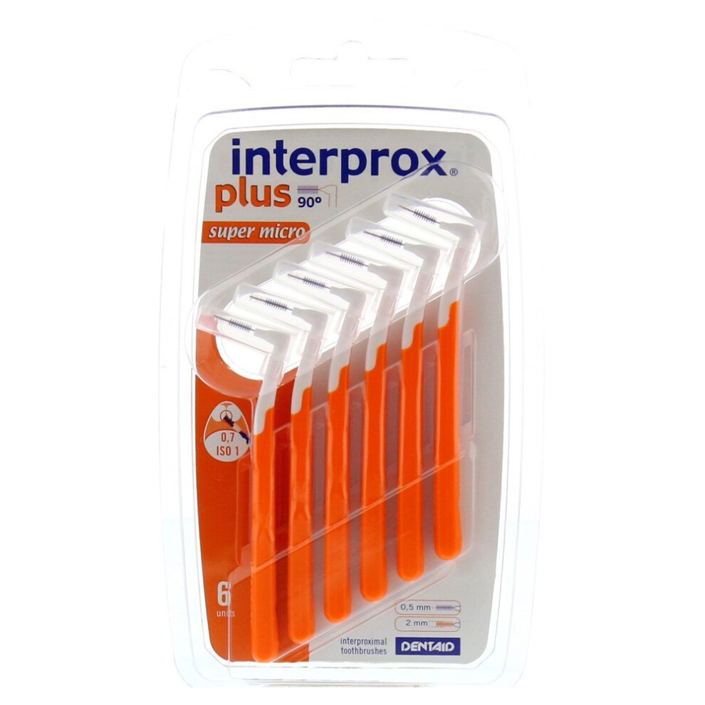Interprox Orange 0.5 Mm Super Micro Plus Interproximal Brush - Pack Of 6