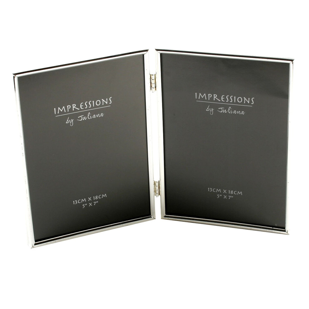 Widdop And Co. Impressions By Juliana Double Photo Frame 8174 - 5X7 Silver