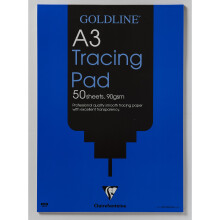 Clairefontaine A3 Goldline Professional Tracing Pad, 90 gsm, 50 Sheets, White
