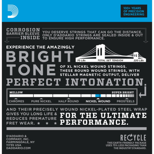 D'Addario EXL120-8 Super Light 8 String Nickel Wound Electric Guitar Strings 1