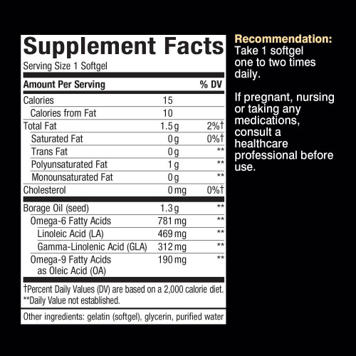 Nature's Way, Borage-Öl, 1.300 mg, 60 Softgels 2