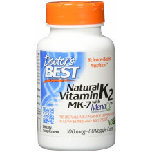 Doctor's Best, Natürliches Vitamin K2 MK-7 mit MenaQ7, 100 mcg, 60 Veggie-Kapseln