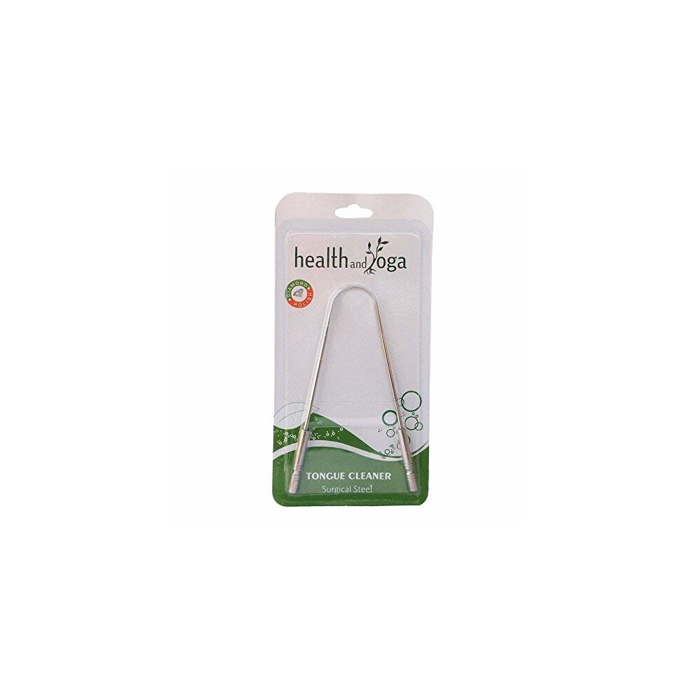 Healthandyoga Healthandyoga(Tm) Surgical Grade Stainless Steel Tongue Cleaner Scraper | Bacteria Inhibiting, Non-Synthetic Grip | Sterilizable