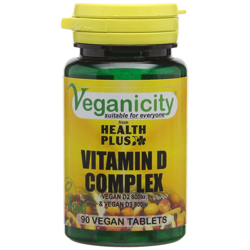 Veganicity Vitamin D Complex 1600Iu (40Âµg) : Vitamin D Supplement : 90 Vegan Tablets