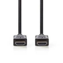 Cable HDMI - NEDIS - HDMI de alta velocidad - 7,5 m - Con Ethernet - Negro