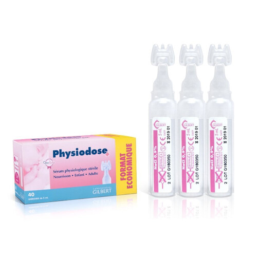 Gilbert Physiodose Sterile Physiological Serum 40 Single Doses 1