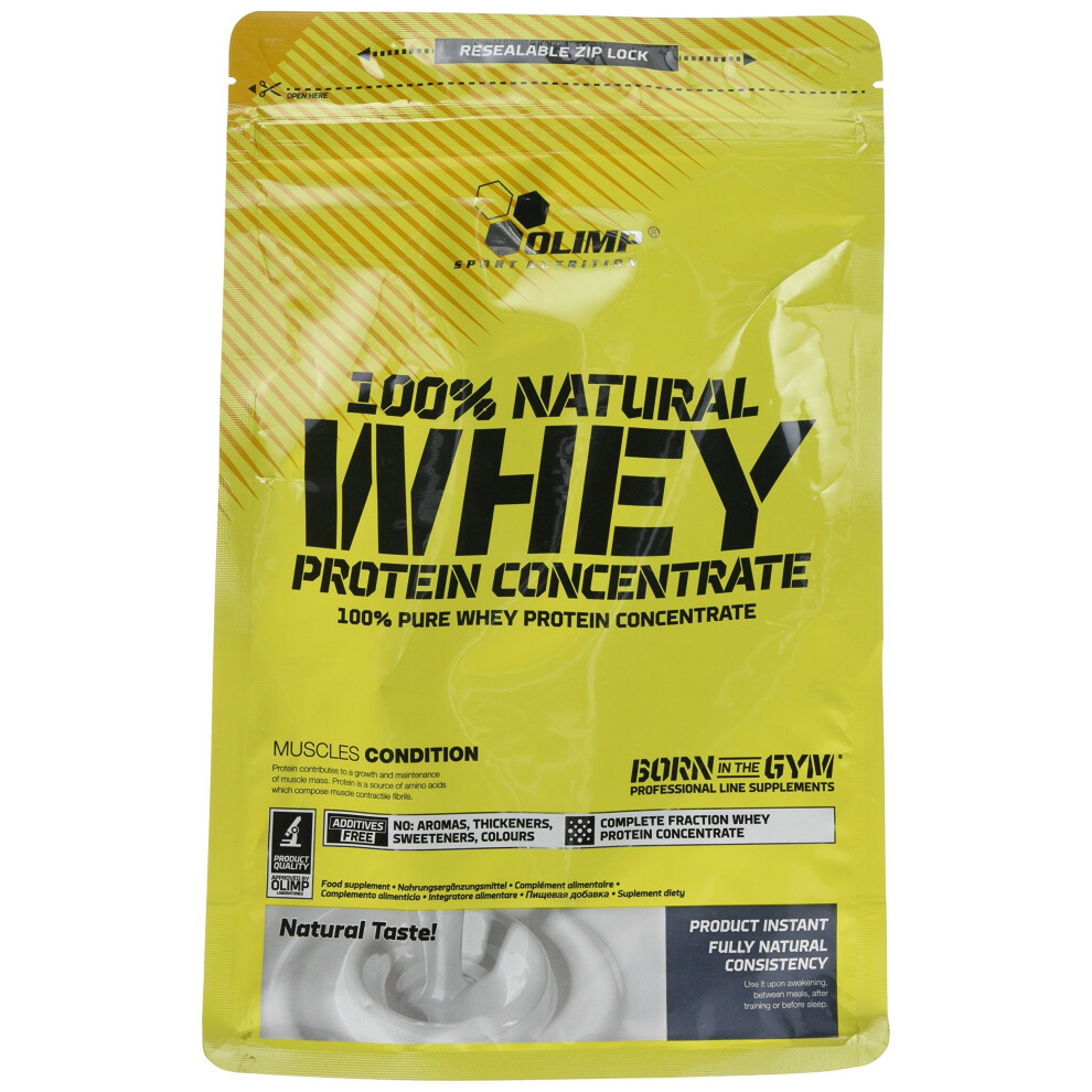 Olimp Natural Whey Protein Concentrate Bag Zip Protein Supplement, Natural Flavour