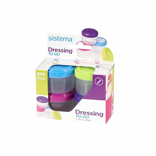 Sistema Sistema Dressing Pots To Go Containers - 4 x 35 ml