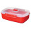 Sistema Sistema Microwave Rectangular Container, 1.25 L - Red/Clear 3