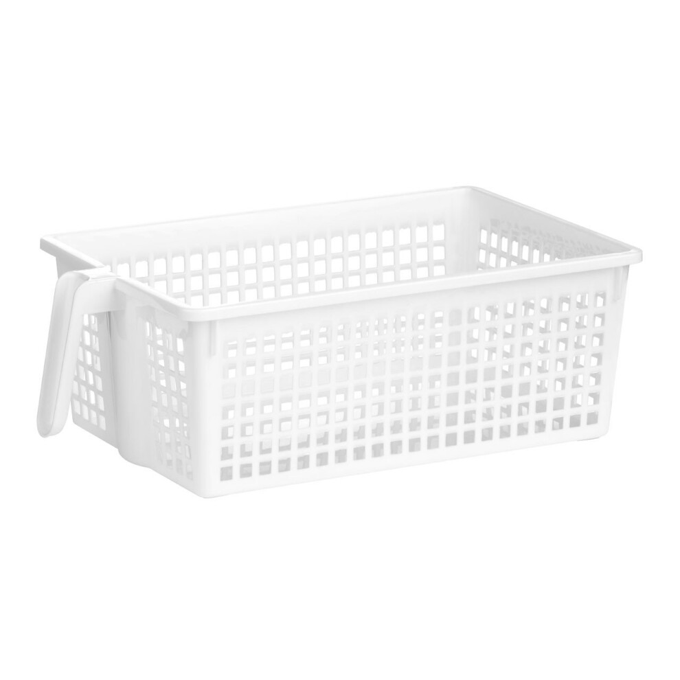 White Pp Storage Basket, Durable