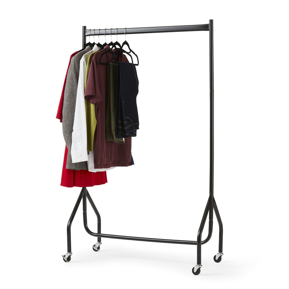 3ft x 5ft Wheeled Clothes Rail | Steel Hanging Clothes Rail