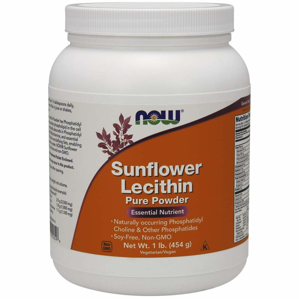 Now Foods Sunflower Lecithin, Pure Powder - 454G