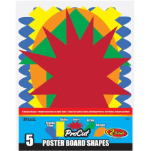 Bazic 5059-48 Fluorescent Pre-Cut Poster Board Shapes Case of 48