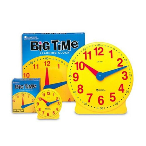 Learning Resources LEARNING RESOURCES LER2095 BIG TIME CLOCK STUDENT 12 HR.-5 DIAMETER PLASTIC