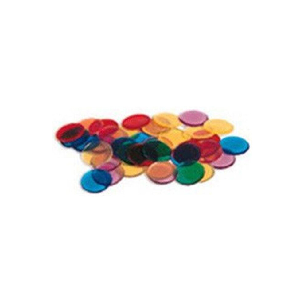 LEARNING RESOURCES LER0131 TRANSPARENT COUNTERS 250-PK-3/4 6 COLORS