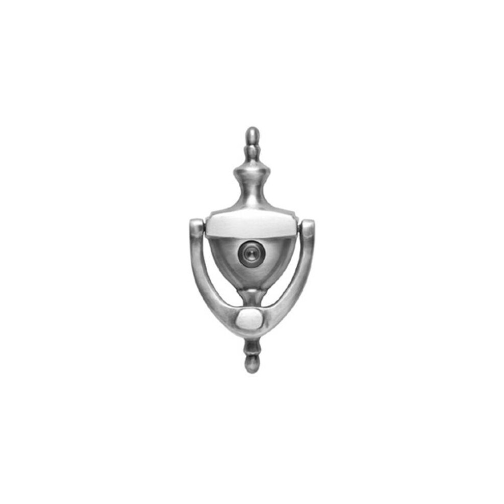 Brass Accents A07-K6551-619 Traditional Door Knocker 6 In. With Eyeviewer Satin Nickel 082965123925