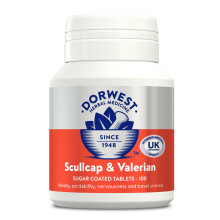 (100 Tablets) Dorwest Herbs Scullcap And Valerian Calms 4 Fireworks, ,Phobias, Travel Sickness