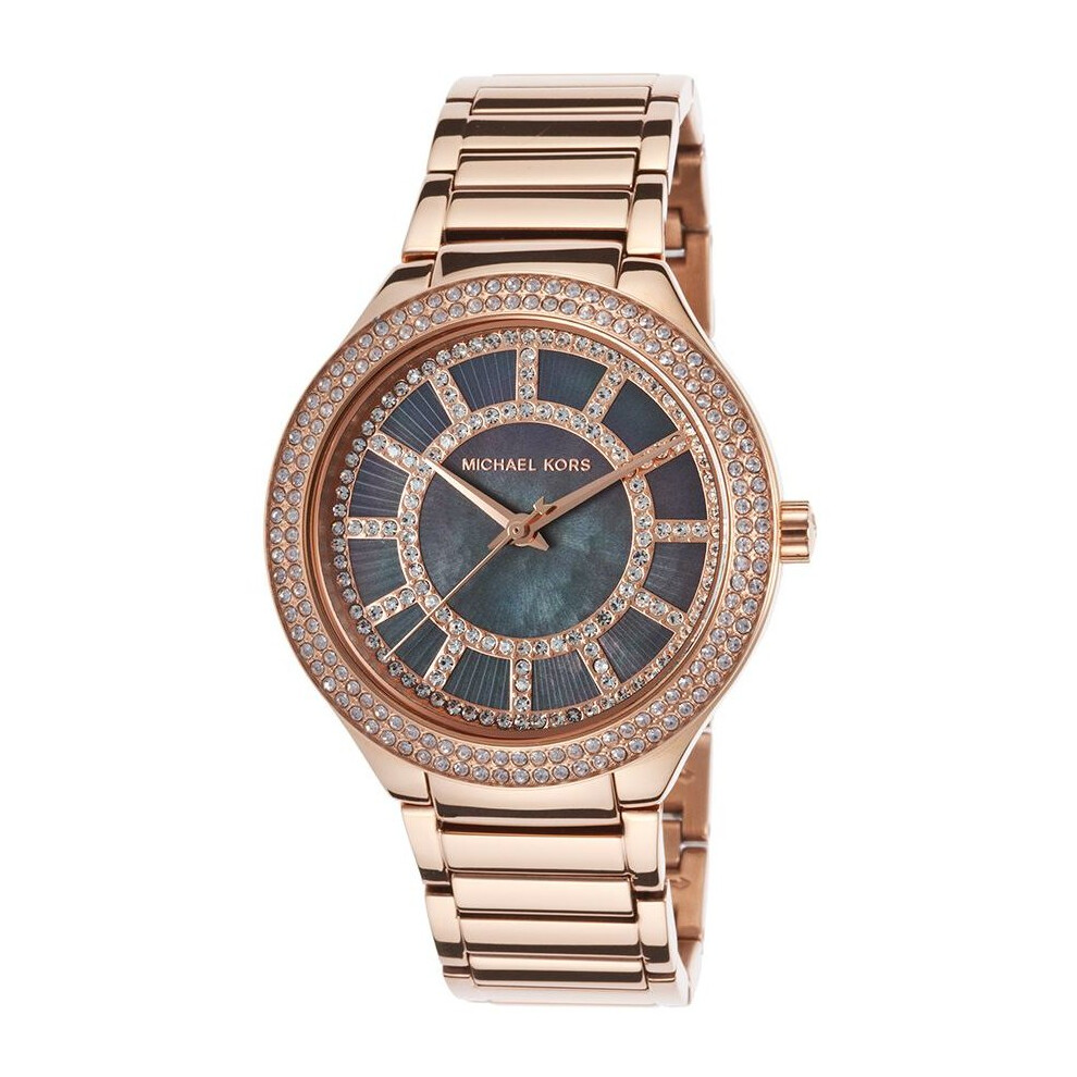 Michael Kors MK3397 Kerry Rose Gold Crystal Bezel Ladies Womens Watch UK Seller