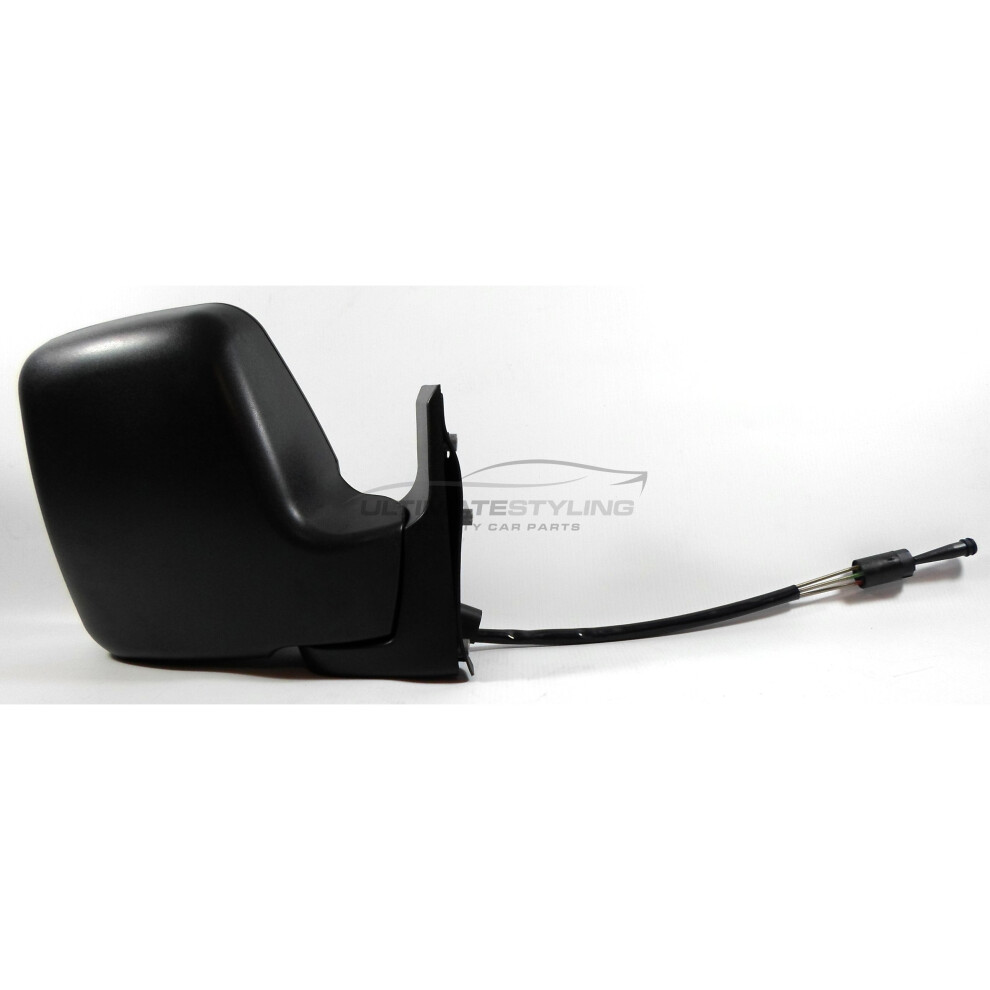 Peugeot Expert Van 1995-2006 Cable Wing Door Mirror Cover Drivers Side O/S Black 5057795146395