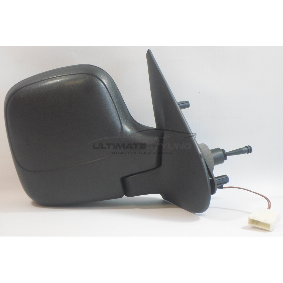 Citroen Berlingo Van 1996-2008 Cable Heated Wing Mirror Drivers Side O/S Black 5057795146289