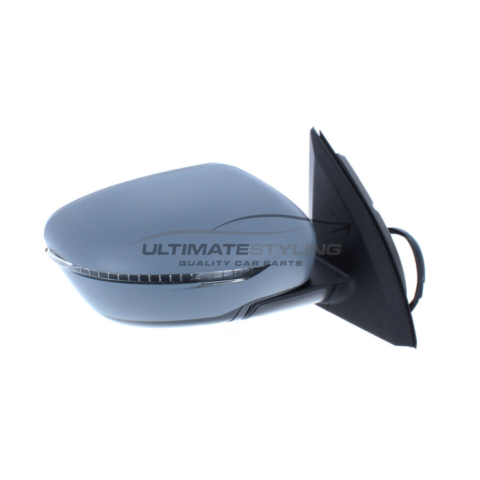 Fits Nissan Qashqai Mk2 Suv 2014-> Electric Wing Door Mirror Primed Drivers Side 5057795159142