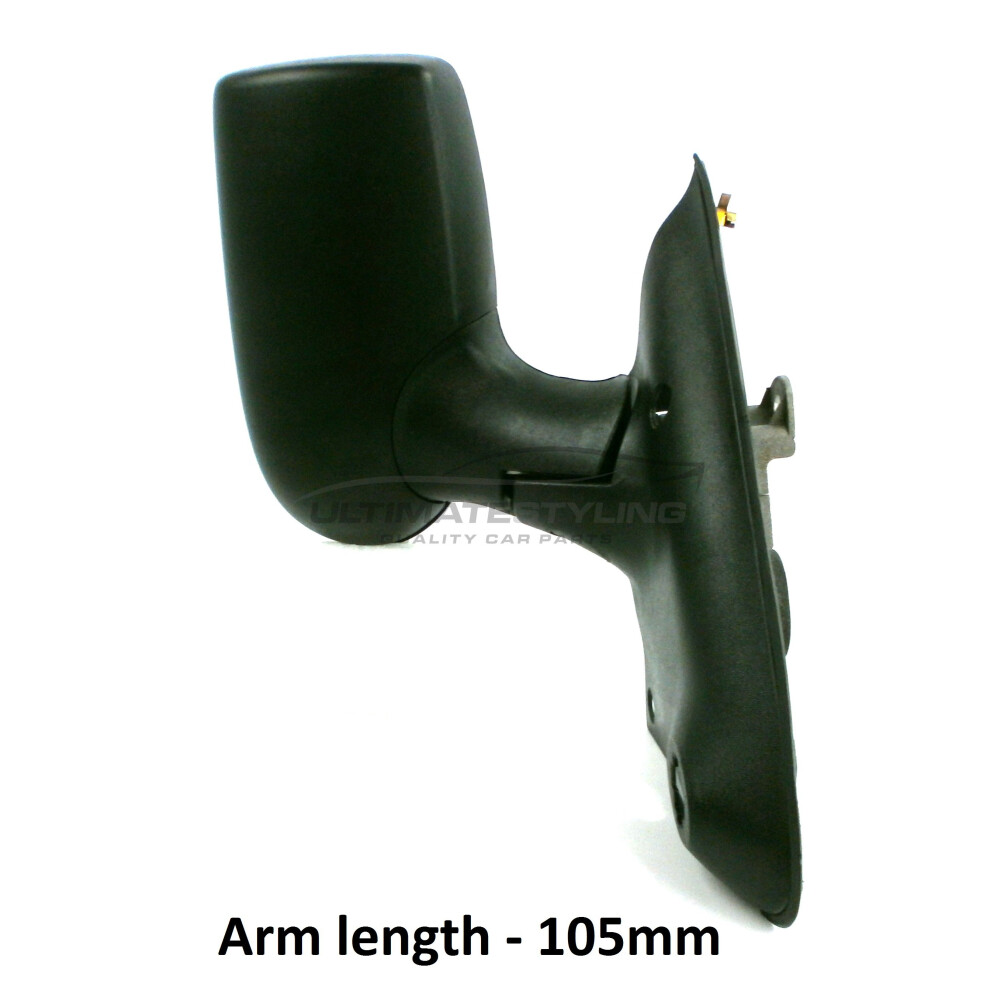 Ford Transit Mk7 Van 2006-9/2014 Manual Short Arm Mirror Drivers Side O/S Black 5057795151047