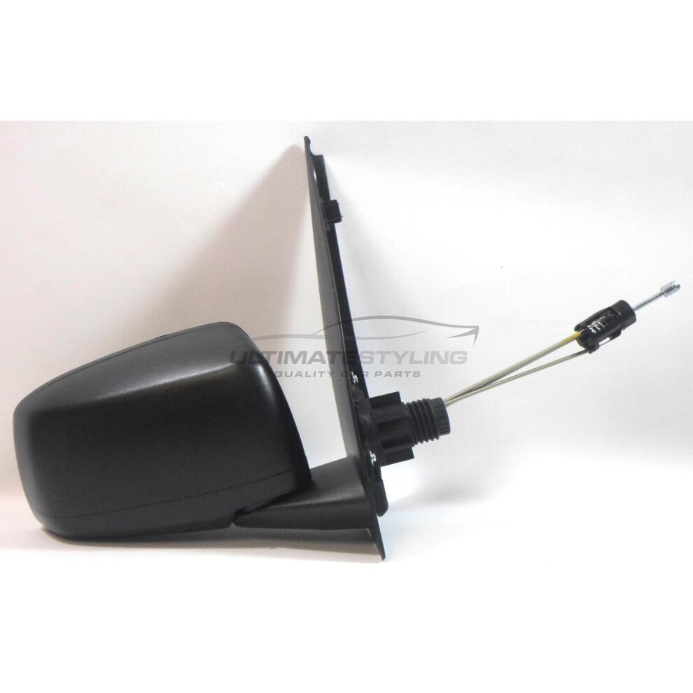 Fiat Panda Mk2 Hatchback 2003-2009 Cable Wing Door Mirror Drivers Side O/S Black 5057795148962