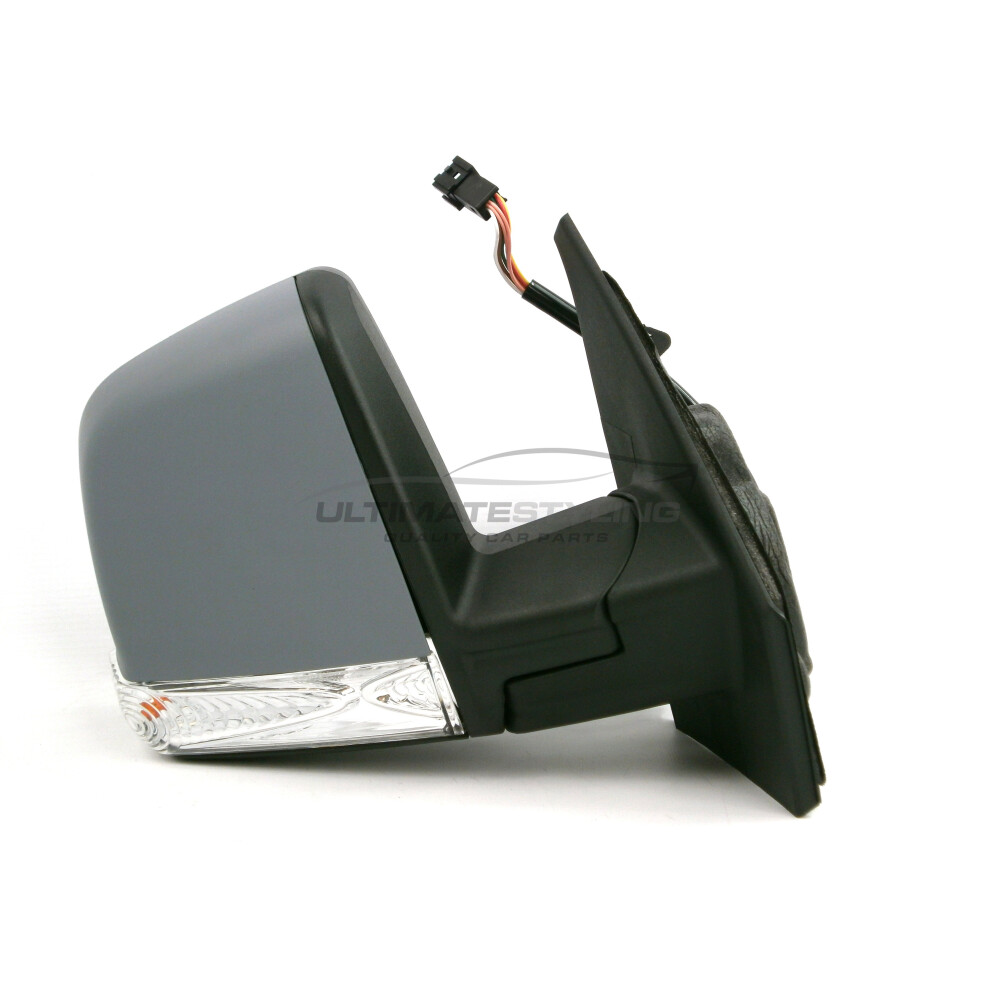 Fiat Doblo Mk2 Mpv 2010-> Electric Single Glass Wing Mirror Primed Drivers Side 5057795150293