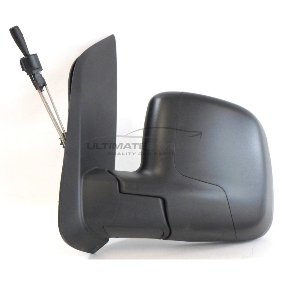 Fiat Fiorino Van 2008-> Cable Wing Door Mirror Cover Passenger Side N/S Black 5057795149969