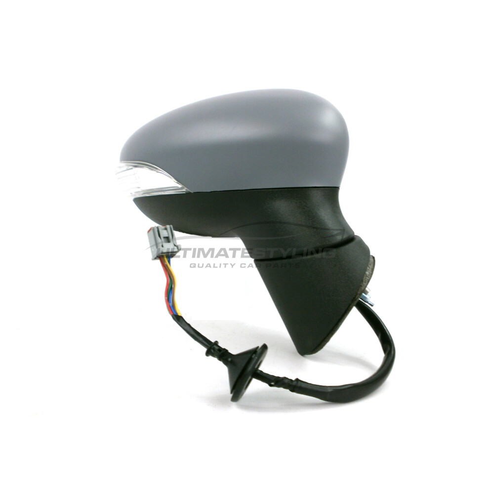Ford Fiesta Mk7 Hatchback 2008-2012 Electric Wing Mirror Primed Drivers Side O/S 5057795153652