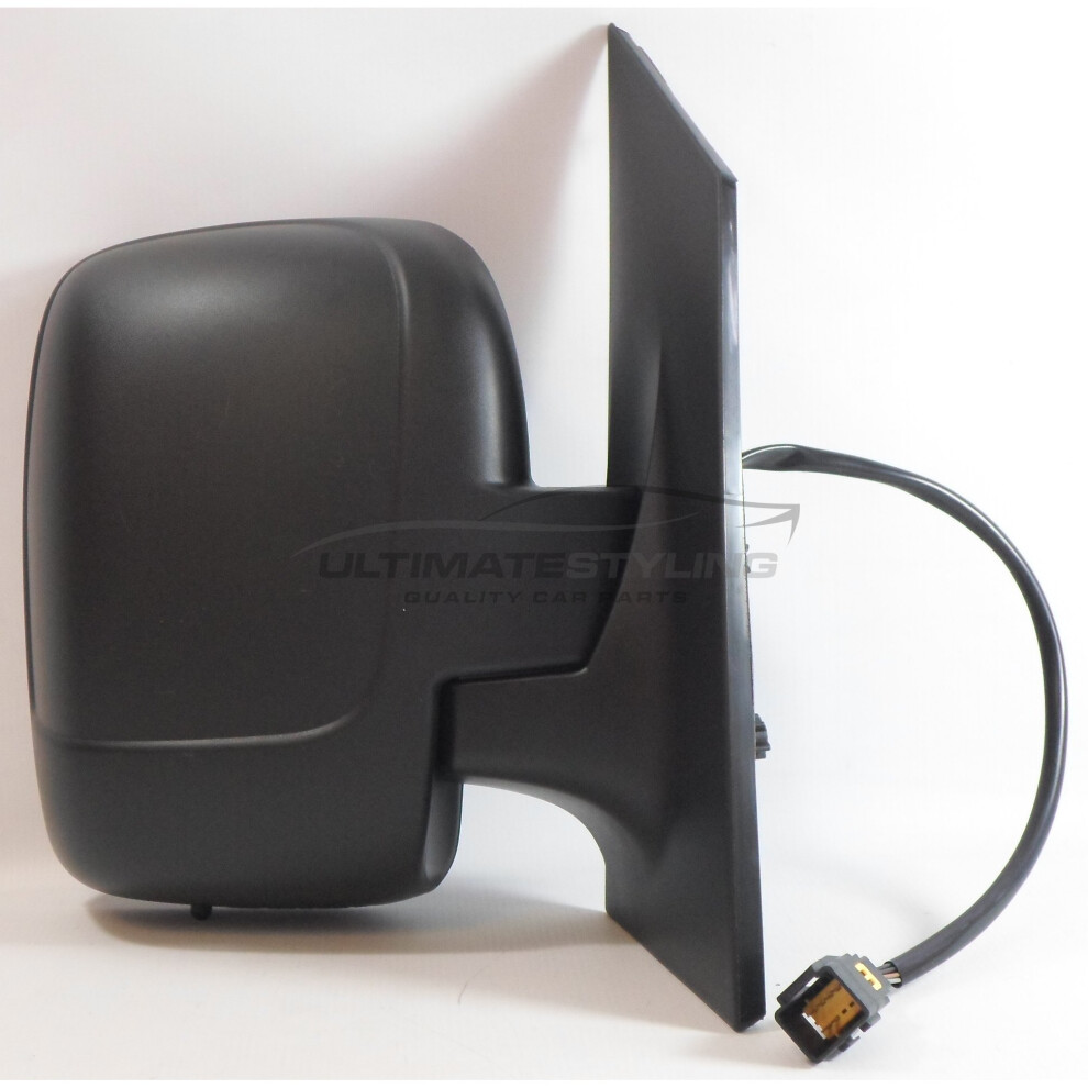 Fiat Scudo Mk2 Van 2007-> Electric Twin Glass Wing Mirror Drivers Side O/S Black 5057795149808
