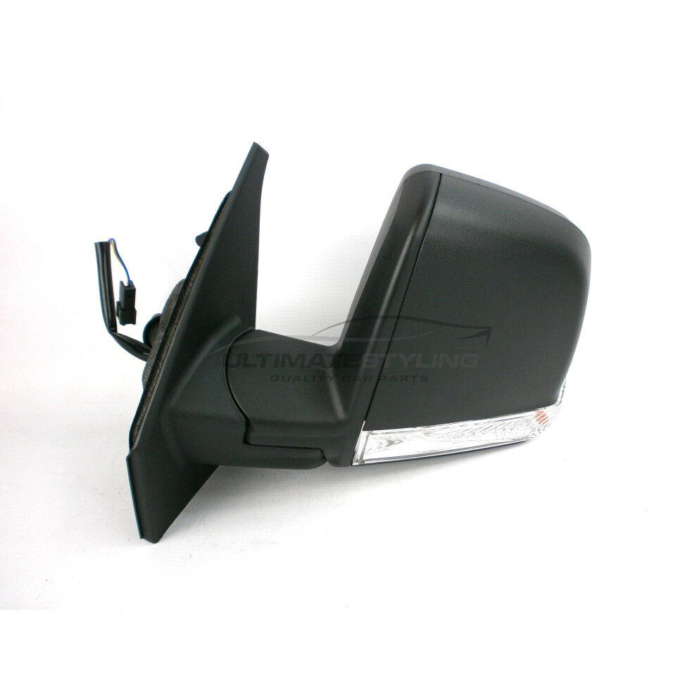 Fiat Doblo Mk2 2010-> Cable Sing Glass Wing Door Mirror Passenger Side N/S Black 5057795150248