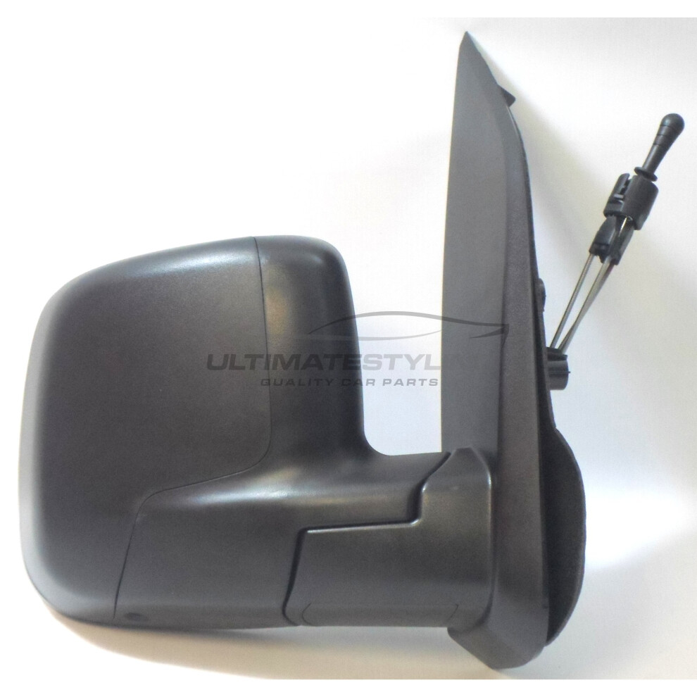 Fiat Fiorino Van 2008-> Cable Wing Door Mirror Cover Drivers Side O/S Black 5057795149921
