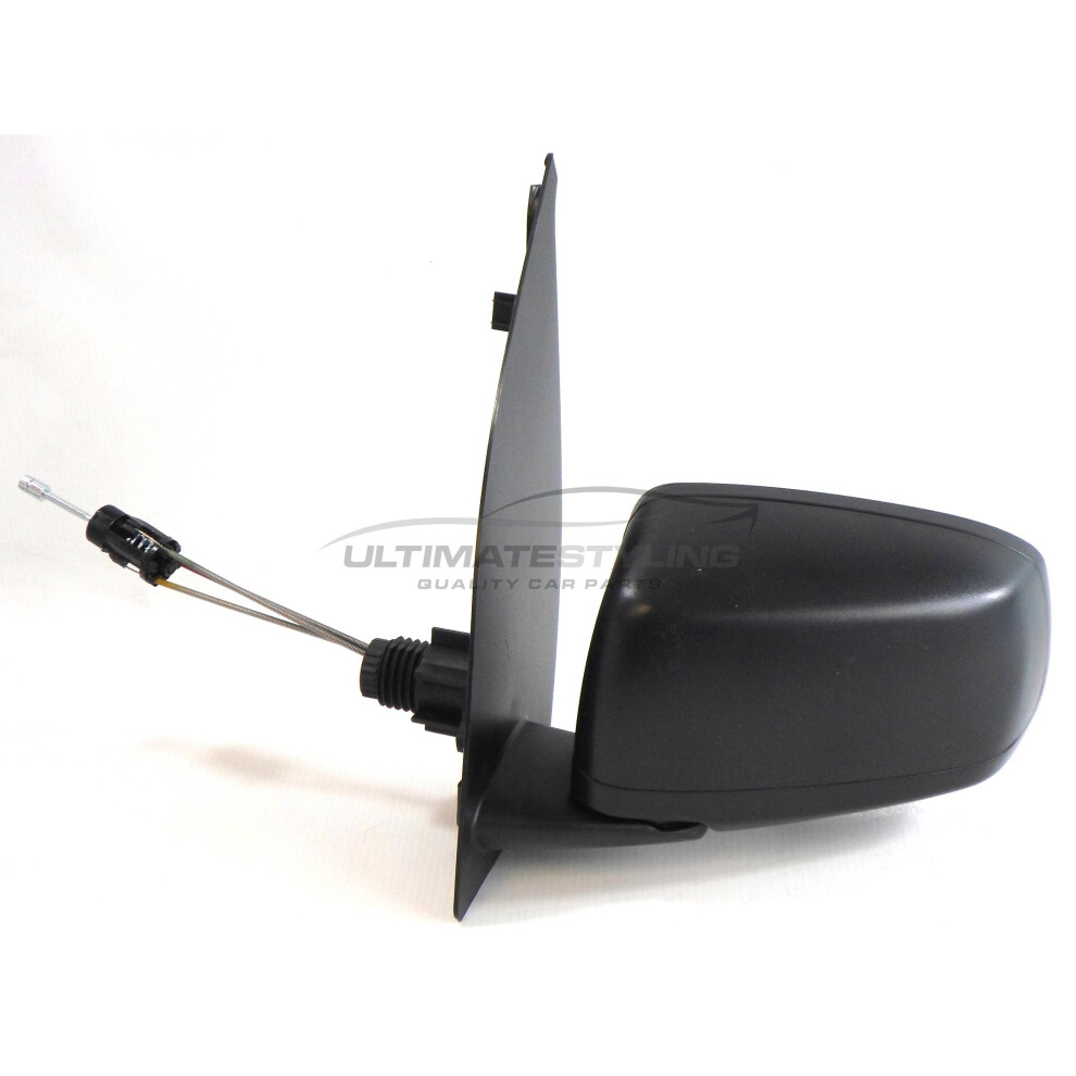 Fiat Panda Hatchback 2003-2009 Cable Wing Door Mirror Passenger Side N/S Black 5057795148979