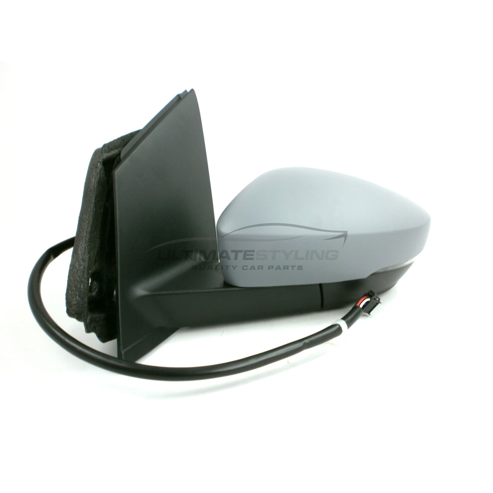 Vw Polo Mk5 6R Hatchback 10/2009-> Electric Wing Mirror Primed Passenger Side 5057795158251