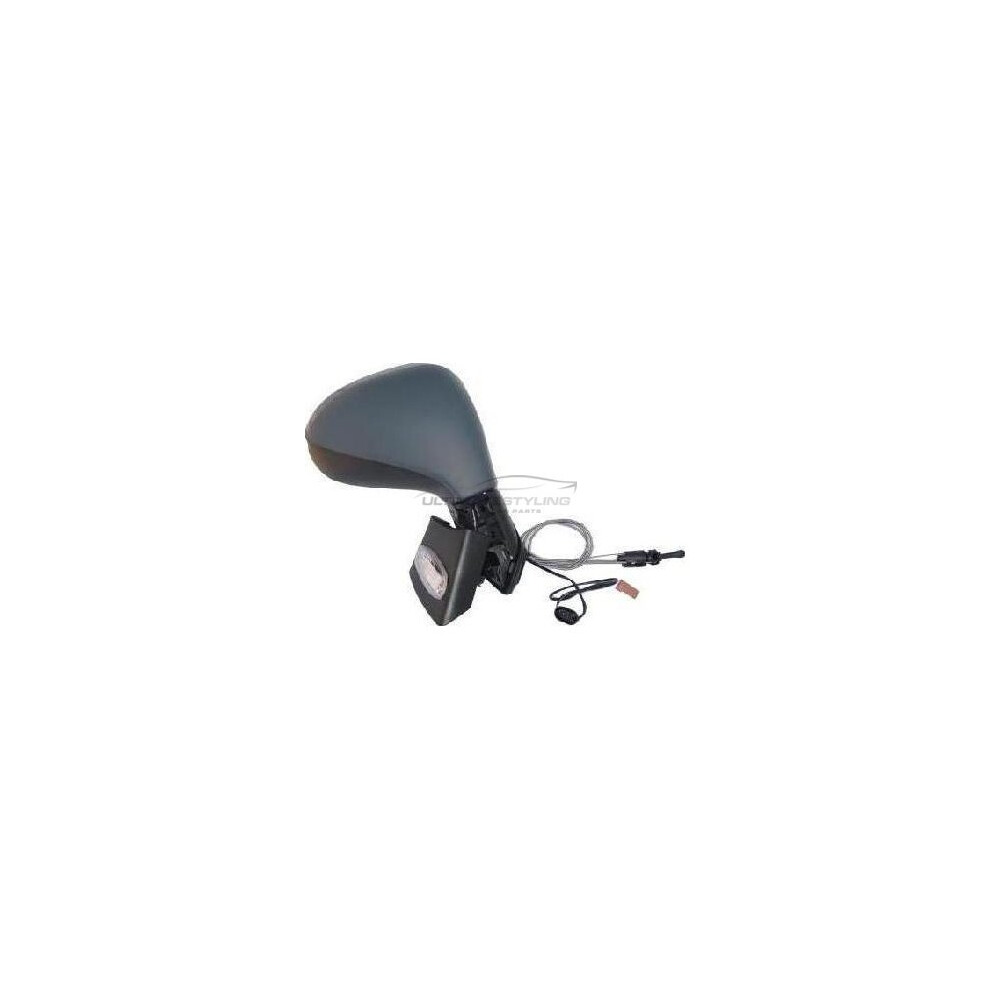 Peugeot 207 Hatchback 2006-2013 Cable Wing Door Mirror Primed Drivers Side O/S 5057795154628