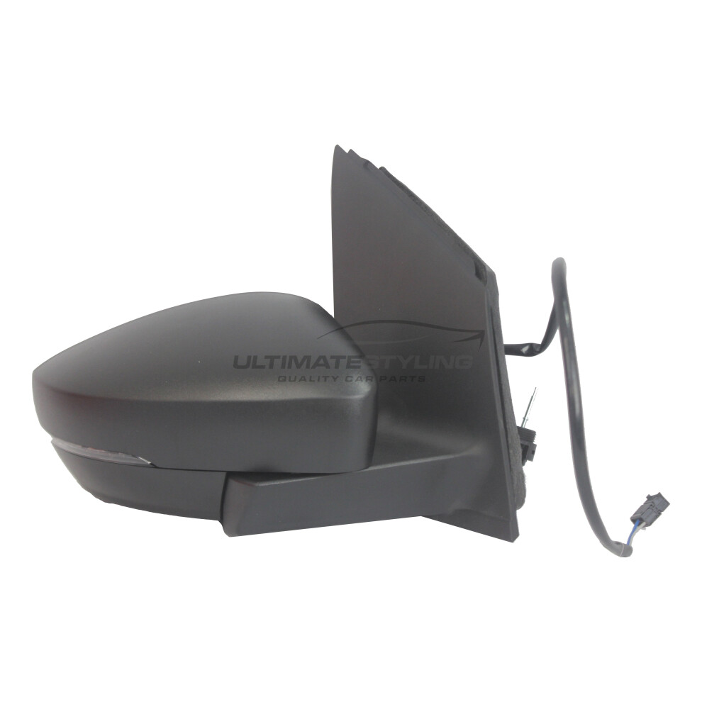 Vw Polo Mk5 6R Hatchback 10/2009-> Cable Wing Door Mirror Drivers Side O/S Black 5057795158220