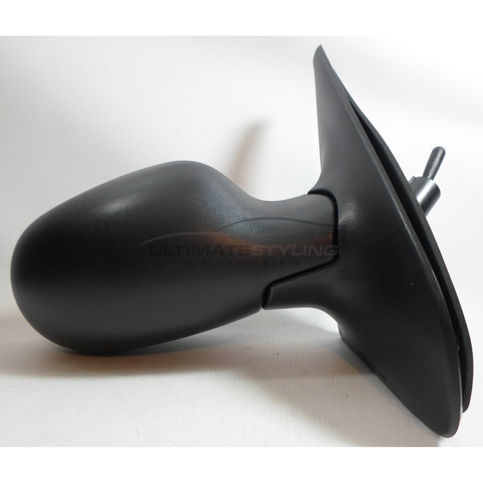 Renault Clio Hatchback 5/1998-2005 Cable Wing Door Mirror Drivers Side O/S Black 5057795158398