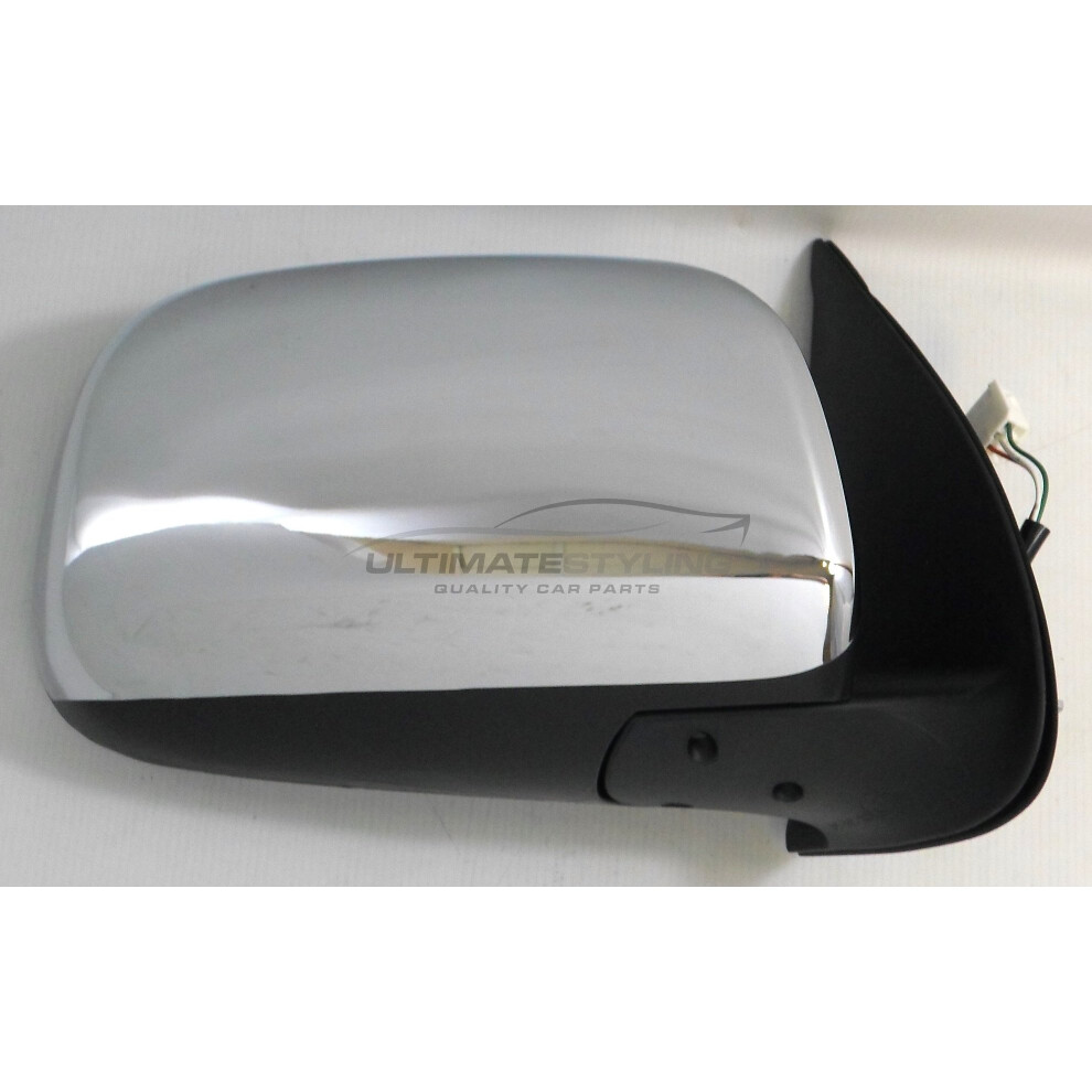 Toyota Hi-Lux Pick-Up 10/2005-2011 Electric Wing Mirror Chrome Drivers Side O/S