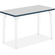 Lorell LLR99916 24 x 48 Rectangular Classroom Activity Tabletop - Gray & Navy