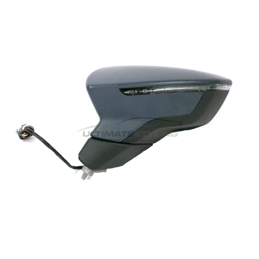 Seat Leon Estate 1/2013-> Power Folding Wing Door Mirror Primed Passenger Side 5057795164955