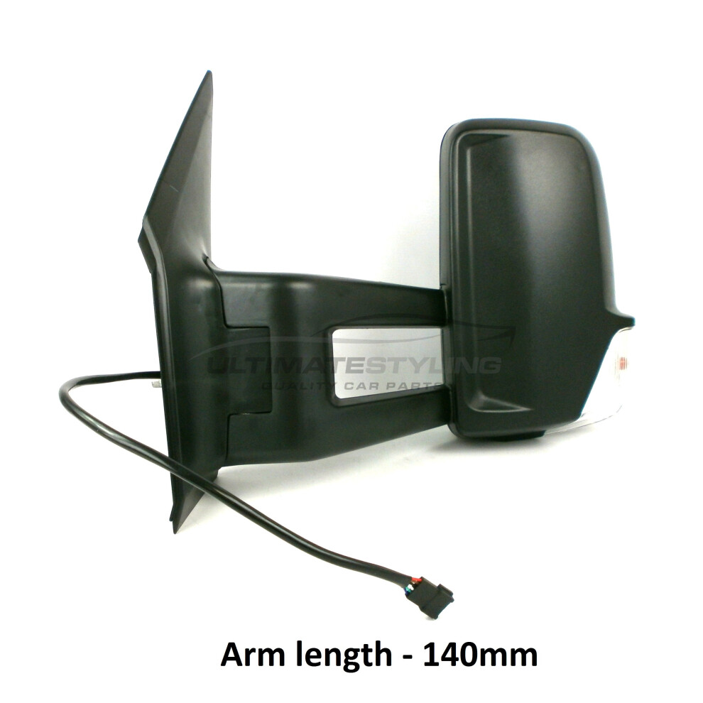 Mercedes Sprinter Van 2006-> Electric Long Arm Wing Mirror Passenger Side Black 5057795164443