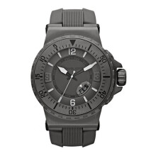 Michael Kors Mens Watch IP Grey Silicon with Date MK7061